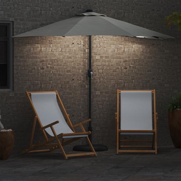 Grote foto vidaxl tuinparasol half met aluminium paal zand 294 cm tuin en terras overige tuin en terras