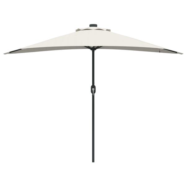 Grote foto vidaxl tuinparasol half met aluminium paal zand 294 cm tuin en terras overige tuin en terras