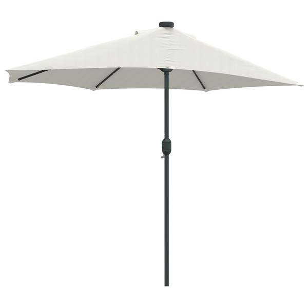 Grote foto vidaxl tuinparasol half met aluminium paal zand 294 cm tuin en terras overige tuin en terras