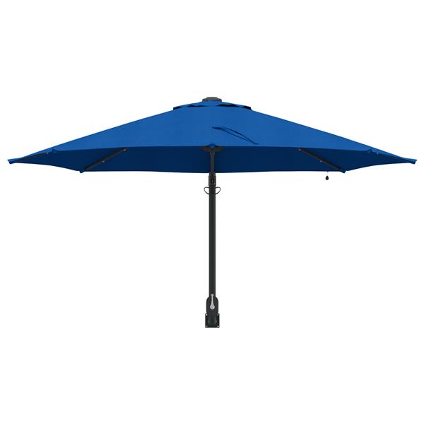 Grote foto vidaxl wandparasol met led azure blauw 248 cm tuin en terras overige tuin en terras