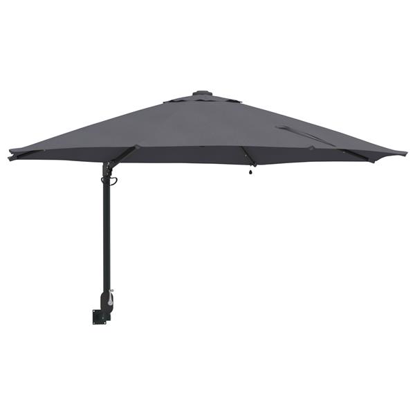 Grote foto vidaxl wandparasol met led antraciet 248 cm tuin en terras overige tuin en terras