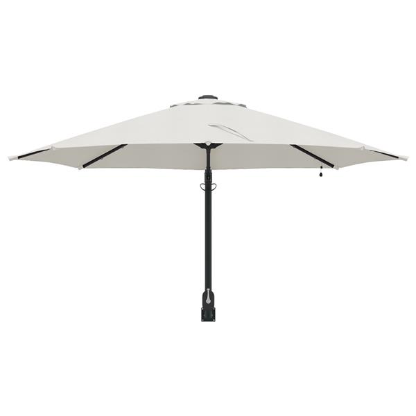 Grote foto vidaxl hangende tuinparasol met led zandkleur 248 cm tuin en terras overige tuin en terras