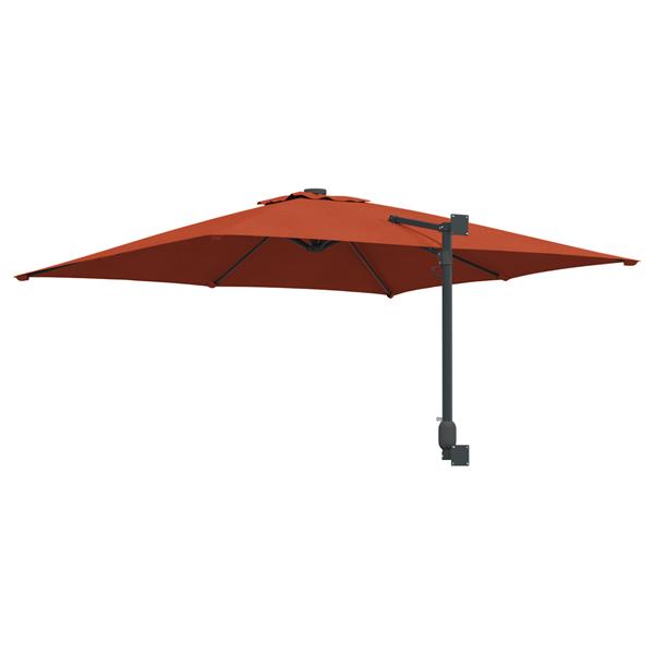 Grote foto vidaxl wandgemonteerde tuinparasol terracotta 247 cm tuin en terras overige tuin en terras