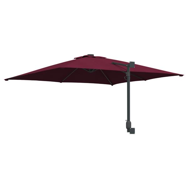 Grote foto vidaxl wandgemonteerd tuinzonnescherm bordeaux rood 247 cm tuin en terras overige tuin en terras