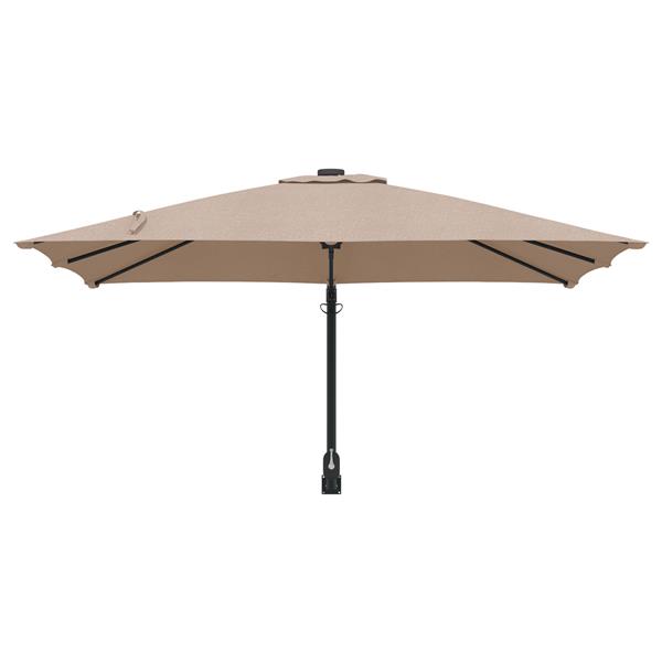 Grote foto vidaxl wandgemonteerd tuinzonnescherm taupe 247 cm tuin en terras overige tuin en terras
