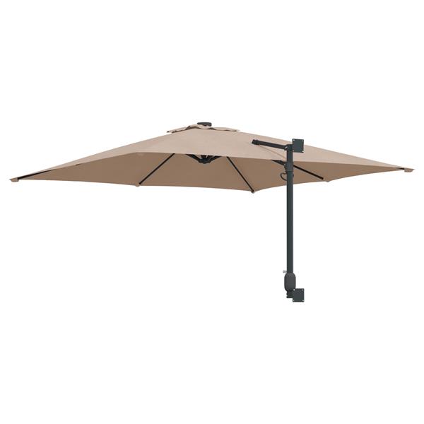 Grote foto vidaxl wandgemonteerd tuinzonnescherm taupe 247 cm tuin en terras overige tuin en terras