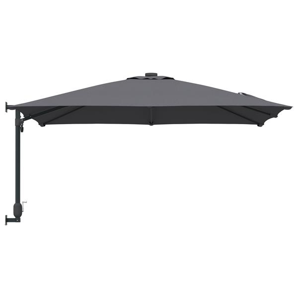 Grote foto vidaxl wandparasol in anthraciet 247 cm tuin en terras overige tuin en terras