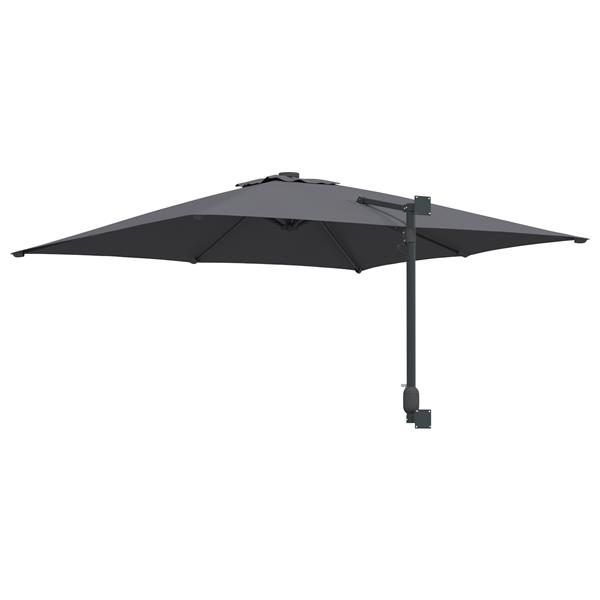 Grote foto vidaxl wandparasol in anthraciet 247 cm tuin en terras overige tuin en terras