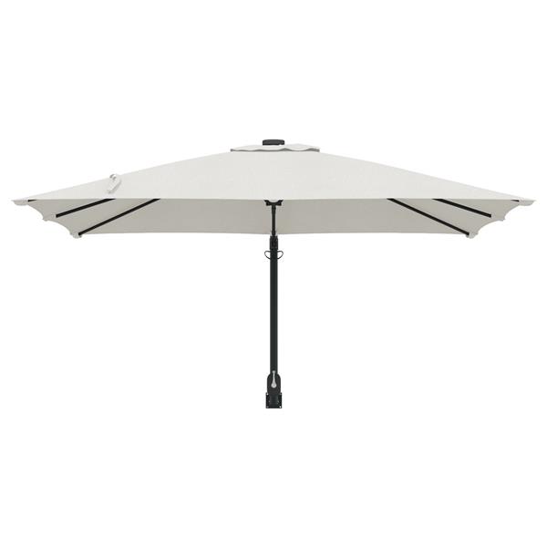 Grote foto vidaxl wandparasol zand 247 cm tuin en terras overige tuin en terras