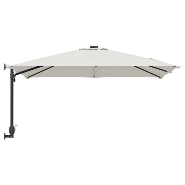 Grote foto vidaxl wandparasol zand 247 cm tuin en terras overige tuin en terras