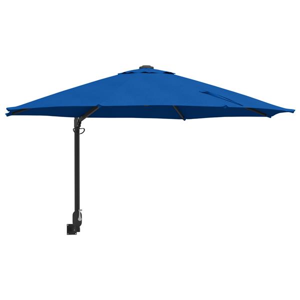 Grote foto vidaxl wandgemonteerde tuinparasol azuurblauw 250 cm tuin en terras overige tuin en terras