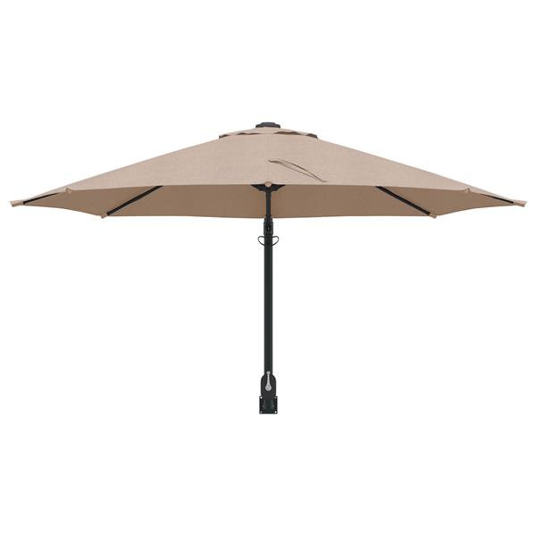 Grote foto vidaxl wandparasol taupe 250 cm tuin en terras overige tuin en terras