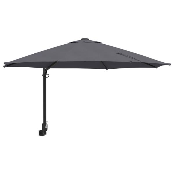 Grote foto vidaxl wandgemonteerde tuinparasol antraciet 250 cm tuin en terras overige tuin en terras
