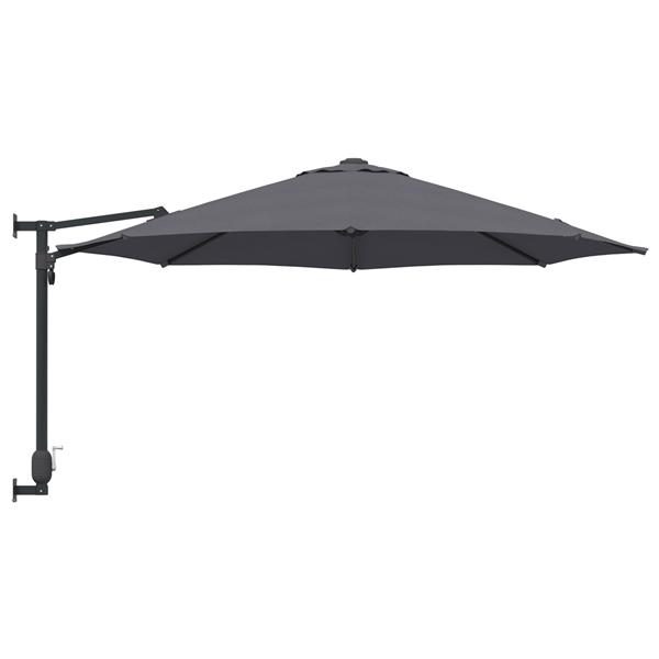 Grote foto vidaxl wandgemonteerde tuinparasol antraciet 250 cm tuin en terras overige tuin en terras