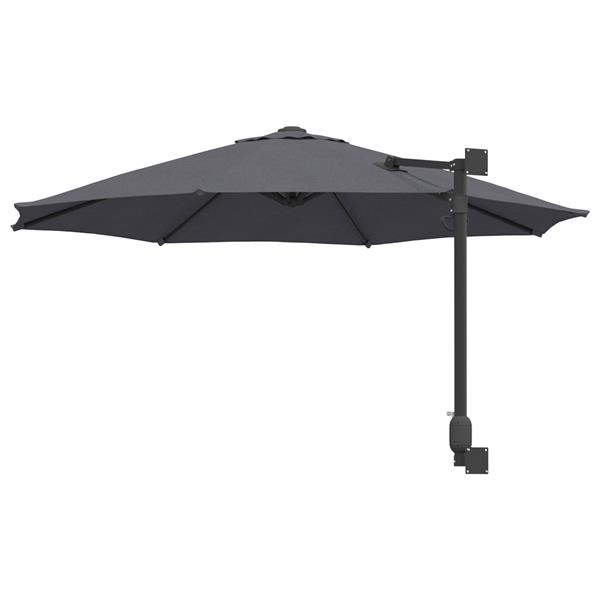 Grote foto vidaxl wandgemonteerde tuinparasol antraciet 250 cm tuin en terras overige tuin en terras