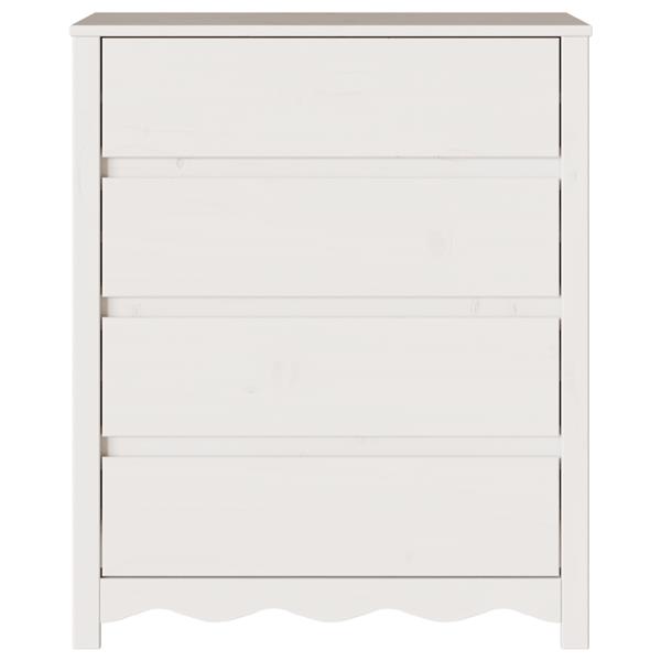 Grote foto vidaxl ladekast drammen 76 5x40x91 cm massief grenenhout wit kinderen en baby complete kinderkamers