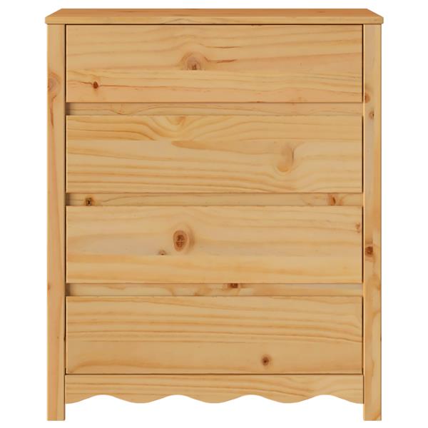 Grote foto vidaxl ladekast drammen 76 5x40x91 cm massief grenenhout kinderen en baby complete kinderkamers