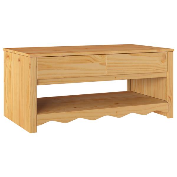 Grote foto vidaxl salontafel drammen 99x55x45 cm massief grenenhout huis en inrichting eettafels