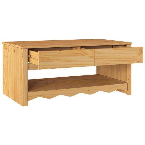 Grote foto vidaxl salontafel drammen 99x55x45 cm massief grenenhout huis en inrichting eettafels