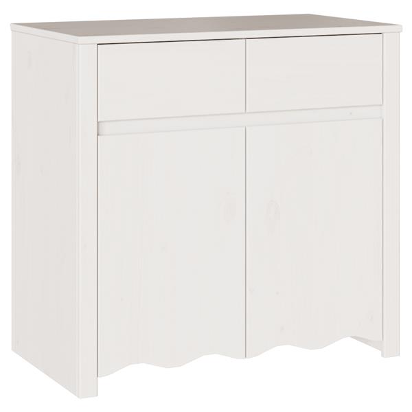 Grote foto vidaxl dressoir drammen 79x43x75 5 cm massief grenenhout wit huis en inrichting overige