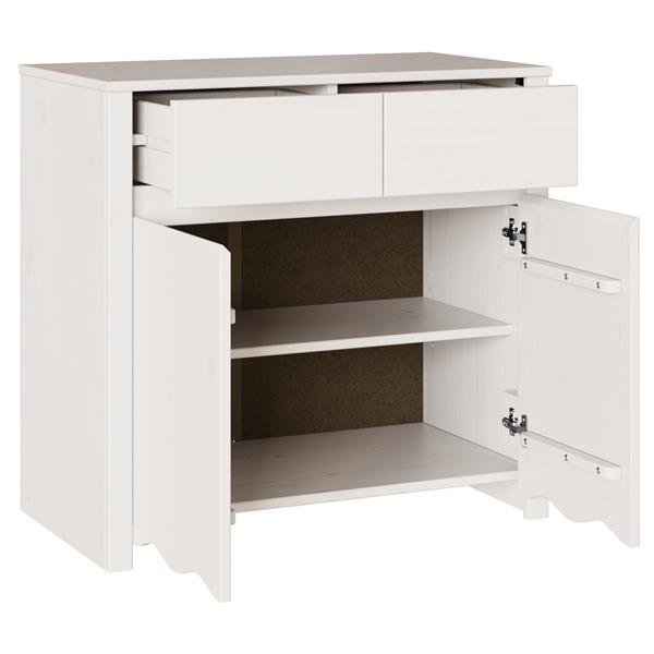 Grote foto vidaxl dressoir drammen 79x43x75 5 cm massief grenenhout wit huis en inrichting overige