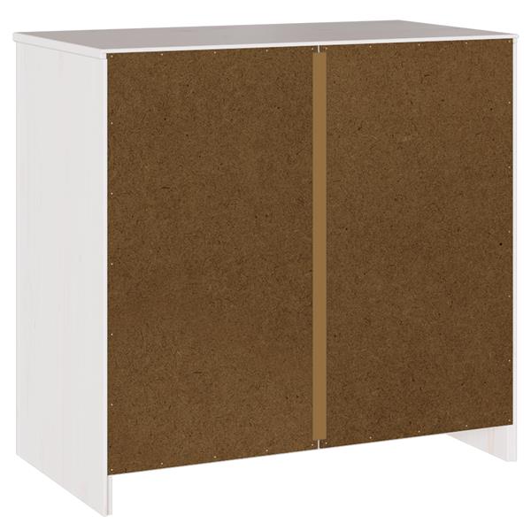Grote foto vidaxl dressoir drammen 79x43x75 5 cm massief grenenhout wit huis en inrichting overige