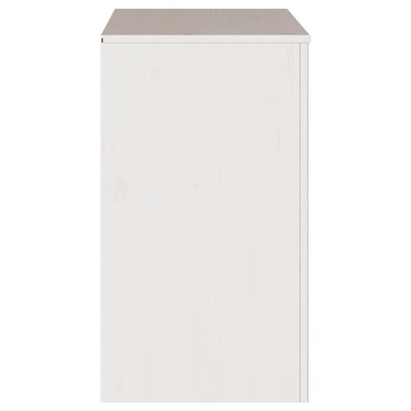 Grote foto vidaxl dressoir drammen 79x43x75 5 cm massief grenenhout wit huis en inrichting overige