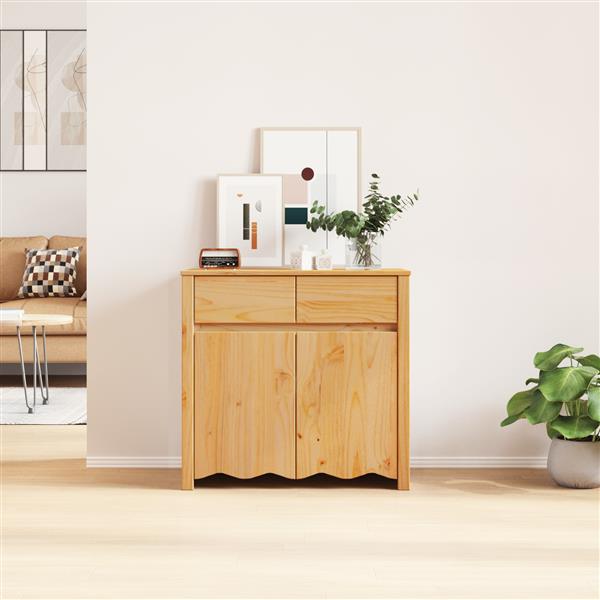 Grote foto vidaxl dressoir drammen 79x43x75 5 cm massief grenenhout huis en inrichting overige