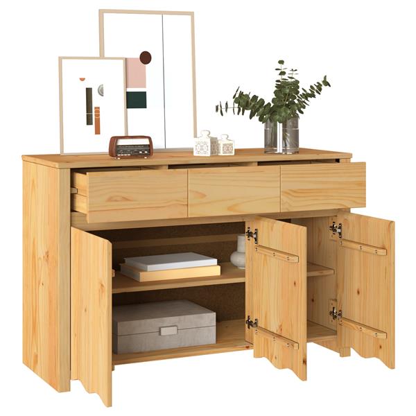 Grote foto vidaxl dressoir drammen 114x43x75 5 cm massief grenenhout huis en inrichting overige