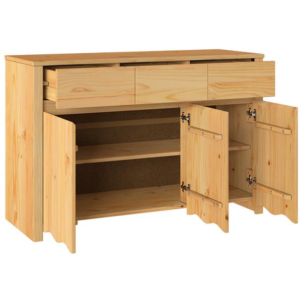Grote foto vidaxl dressoir drammen 114x43x75 5 cm massief grenenhout huis en inrichting overige