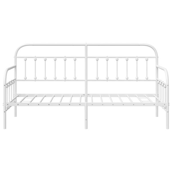 Grote foto vidaxl ligbedframe in wit 75x190 cm gemaakt van staal antiek en kunst stoelen en banken