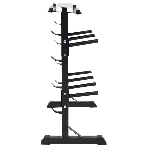 Grote foto vidaxl dumbbell rek met 7 houder en 8 haken 300 kg staal sport en fitness fitness