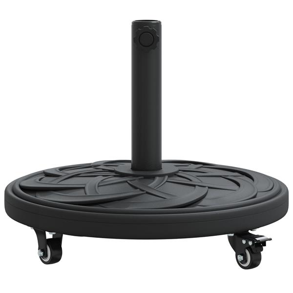 Grote foto vidaxl parasolvoet met wielen rond voor 38 48 mm palen 13 kg tuin en terras overige tuin en terras