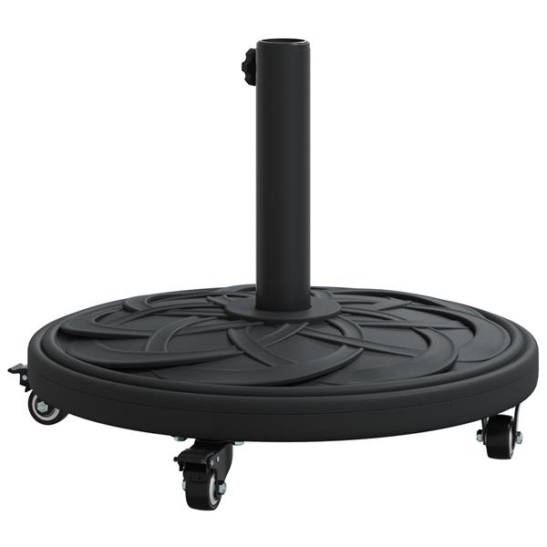 Grote foto vidaxl parasolvoet met wielen rond voor 38 48 mm palen 13 kg tuin en terras overige tuin en terras