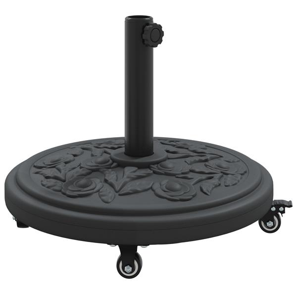Grote foto vidaxl parasolvoet met wielen rond voor 38 48 mm palen 13 kg tuin en terras overige tuin en terras