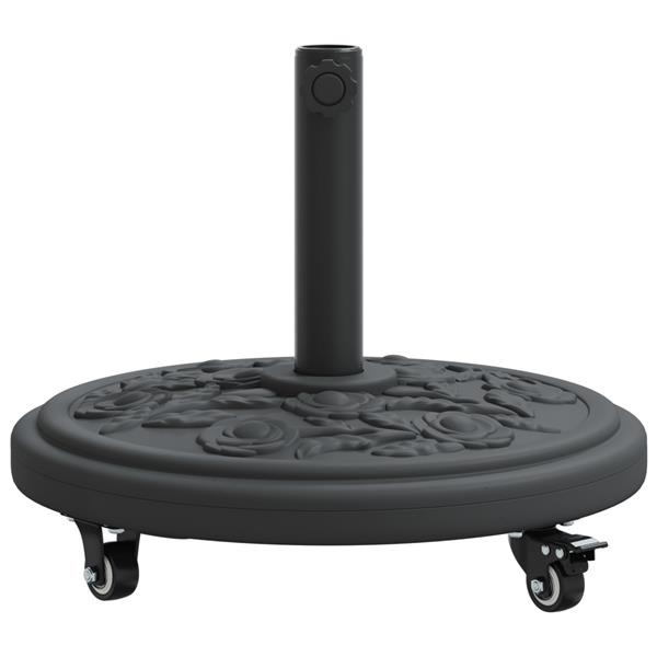 Grote foto vidaxl parasolvoet met wielen rond voor 38 48 mm palen 13 kg tuin en terras overige tuin en terras