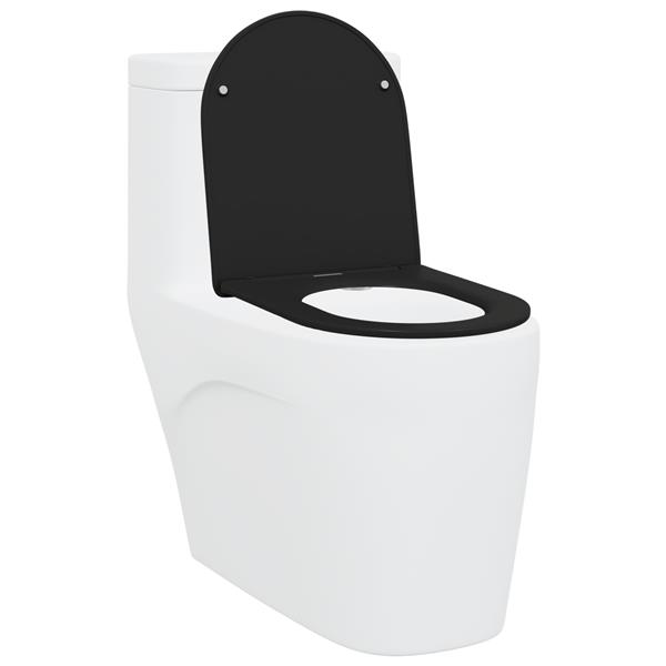 Grote foto vidaxl toiletbril soft close met quick release duroplast zwart doe het zelf en verbouw sanitair