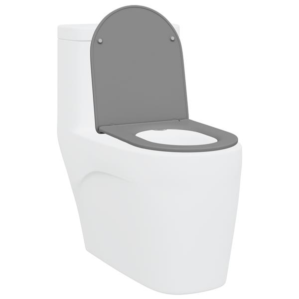 Grote foto vidaxl toiletbril soft close met quick release duroplast grijs doe het zelf en verbouw sanitair