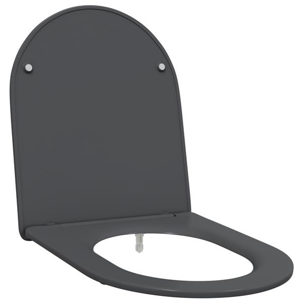 Grote foto vidaxl toiletbril soft close met quick release duroplast antraciet doe het zelf en verbouw sanitair