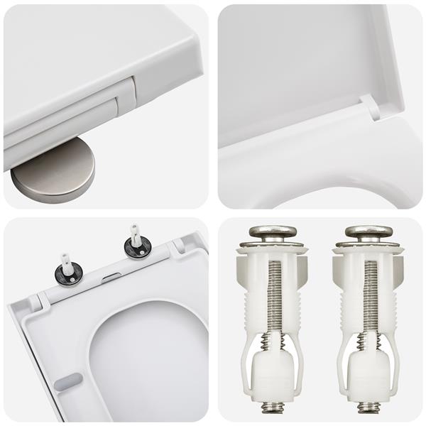 Grote foto vidaxl toiletbril soft close met quick release duroplast wit doe het zelf en verbouw sanitair