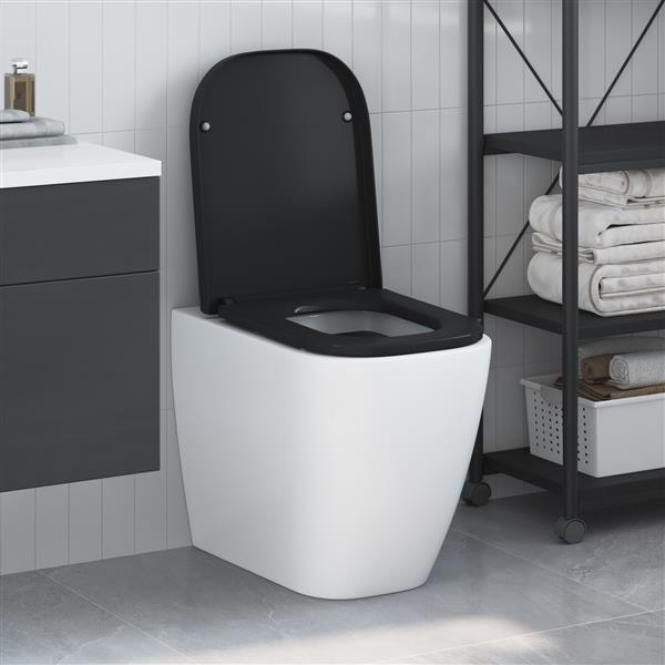 Grote foto vidaxl toiletbril soft close met quick release duroplast zwart doe het zelf en verbouw sanitair