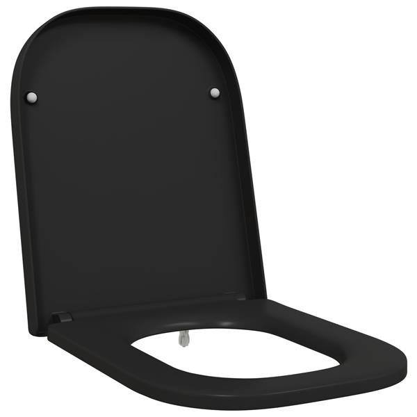 Grote foto vidaxl toiletbril soft close met quick release duroplast zwart doe het zelf en verbouw sanitair