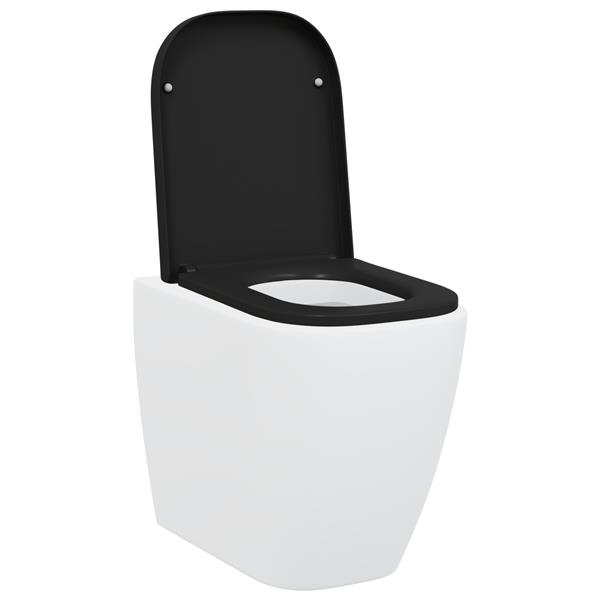 Grote foto vidaxl toiletbril soft close met quick release duroplast zwart doe het zelf en verbouw sanitair