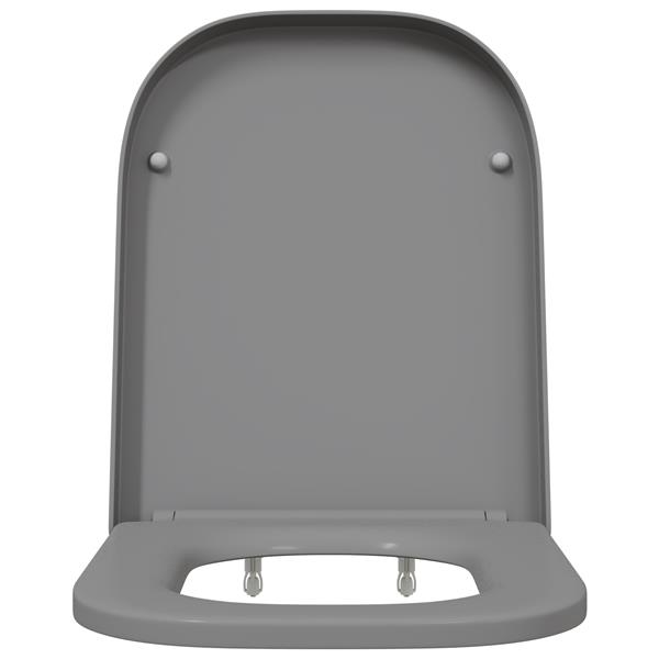 Grote foto vidaxl toiletbril soft close met quick release duroplast grijs doe het zelf en verbouw sanitair