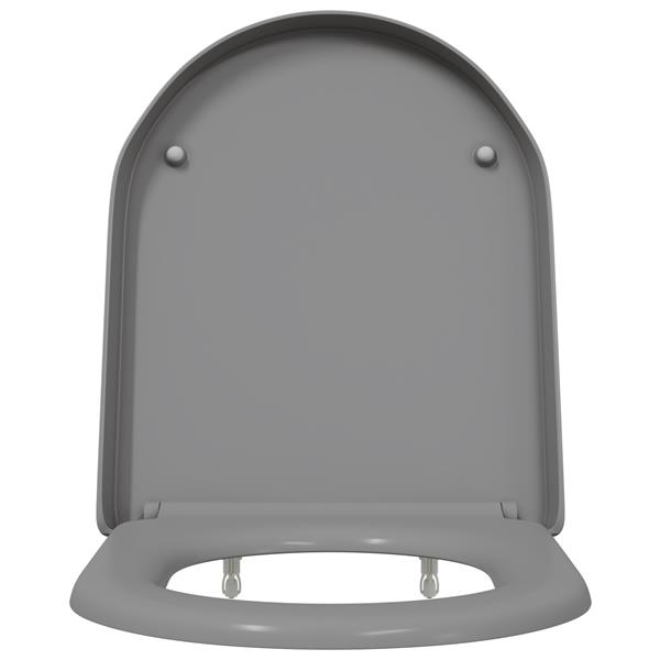 Grote foto vidaxl toiletbril soft close met quick release duroplast grijs doe het zelf en verbouw sanitair