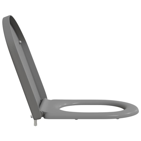 Grote foto vidaxl toiletbril soft close met quick release duroplast grijs doe het zelf en verbouw sanitair