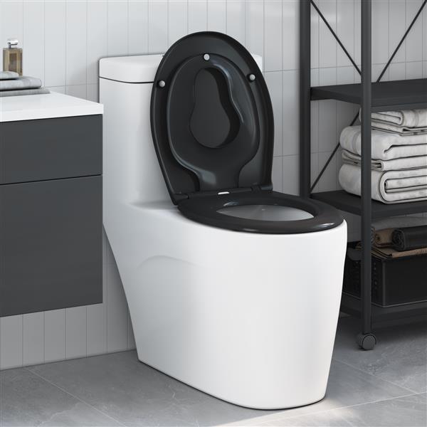 Grote foto vidaxl toiletbril met kinderzitje en quick release duroplast doe het zelf en verbouw sanitair