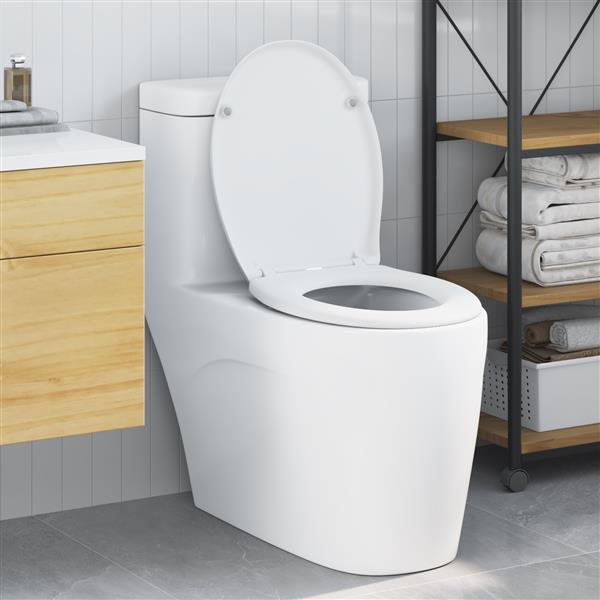 Grote foto vidaxl toiletbril soft close met quick release duroplast wit doe het zelf en verbouw sanitair