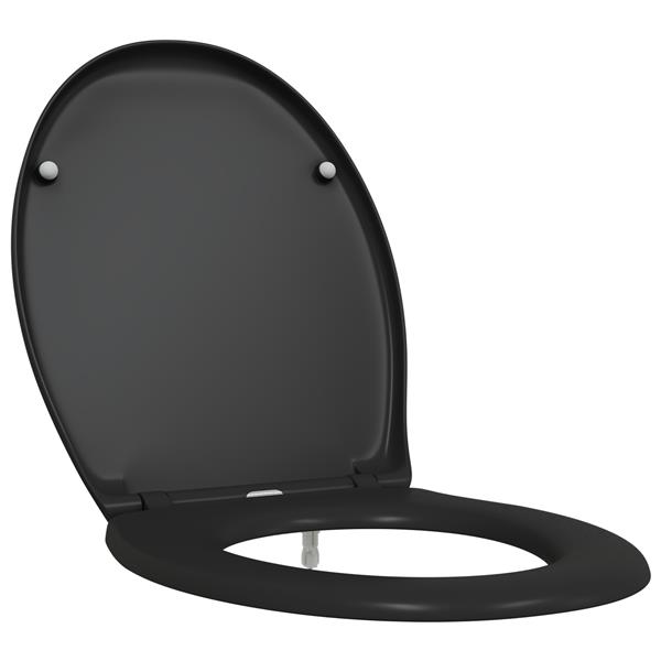 Grote foto vidaxl toiletbril soft close met quick release duroplast zwart doe het zelf en verbouw sanitair
