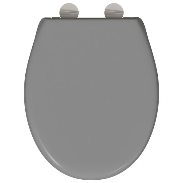 Grote foto vidaxl toiletbril soft close met quick release duroplast grijs doe het zelf en verbouw sanitair